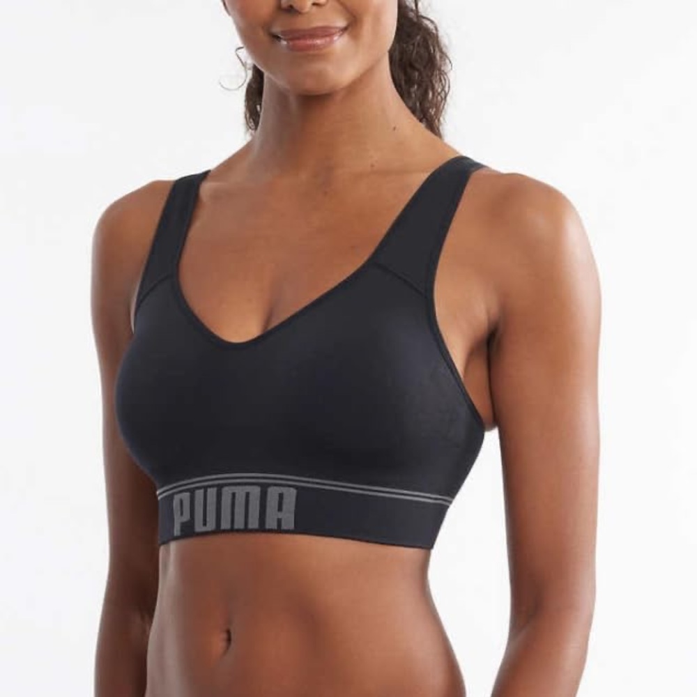 Puma black sports bra size Small